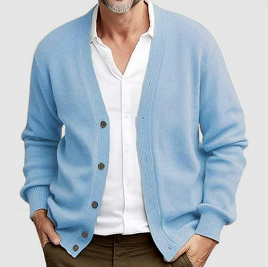 Cardigan da uomo a manica lunga monopetto, vestibilità larga, casual, europeo e americano, Autunno/Inverno 2025