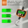 LCD Digital Crane Scale Heavy Duty Weight Hook-Hanging Scale Weighing Tool Industrial Electronic Scale 300kg/500kg Optional