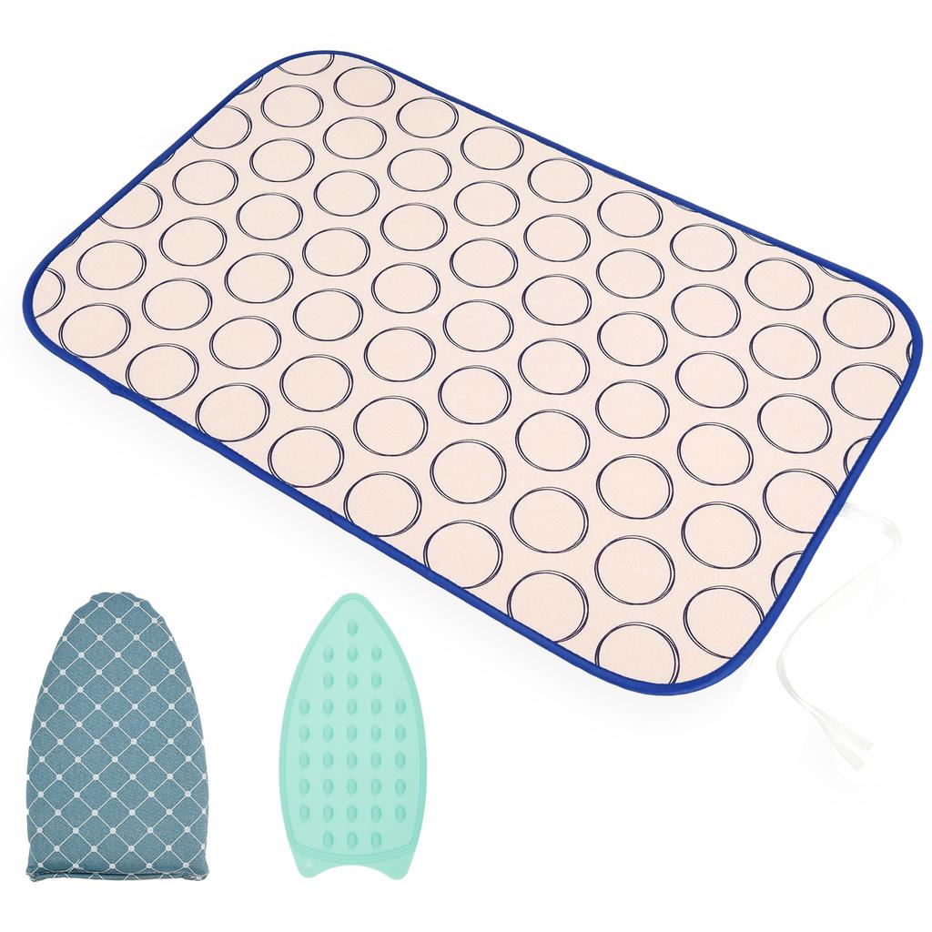 Tapis de Repassage Portable Pliable Couverture de Repassage Épaisse Résistante à la Chaleur Voyage Protège-Vêtements Planche Linge Silicone Repose-Fer
