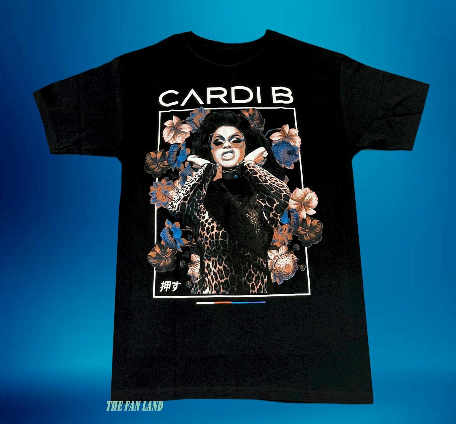 New Cardi B Kanji Mens Classic Vintage Concert T-shirt S разноцветный