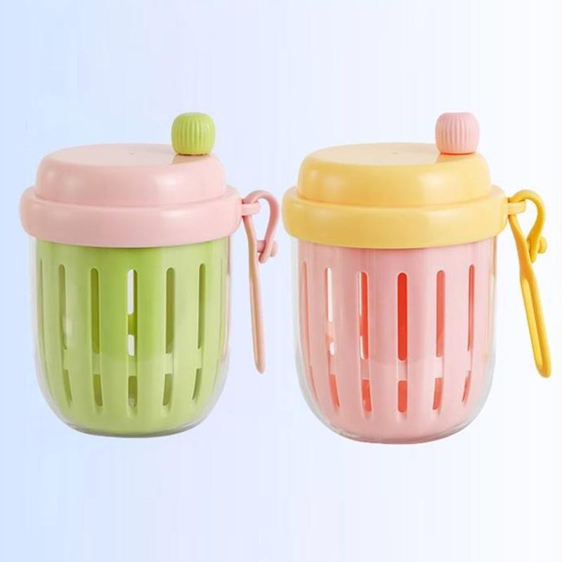 Portable Fruit Salad Cup Oatmeal Cup Fresh-Keeping Cup With Fork Office Breakfast Cup Double Layer Can Drain And Keep Fresh