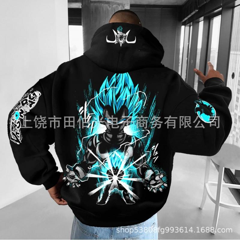 Dragon Ball Z Goku 3D Digital Print Hoodie Men Loose Fit Casual Sweatshirt