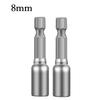 2PCS 6-13mm Impact Socket Magnetic Nut Screwdriver 1/4in Hex Shank Electric Drill Bit For Power Drills Cordless Magnetic Drivers