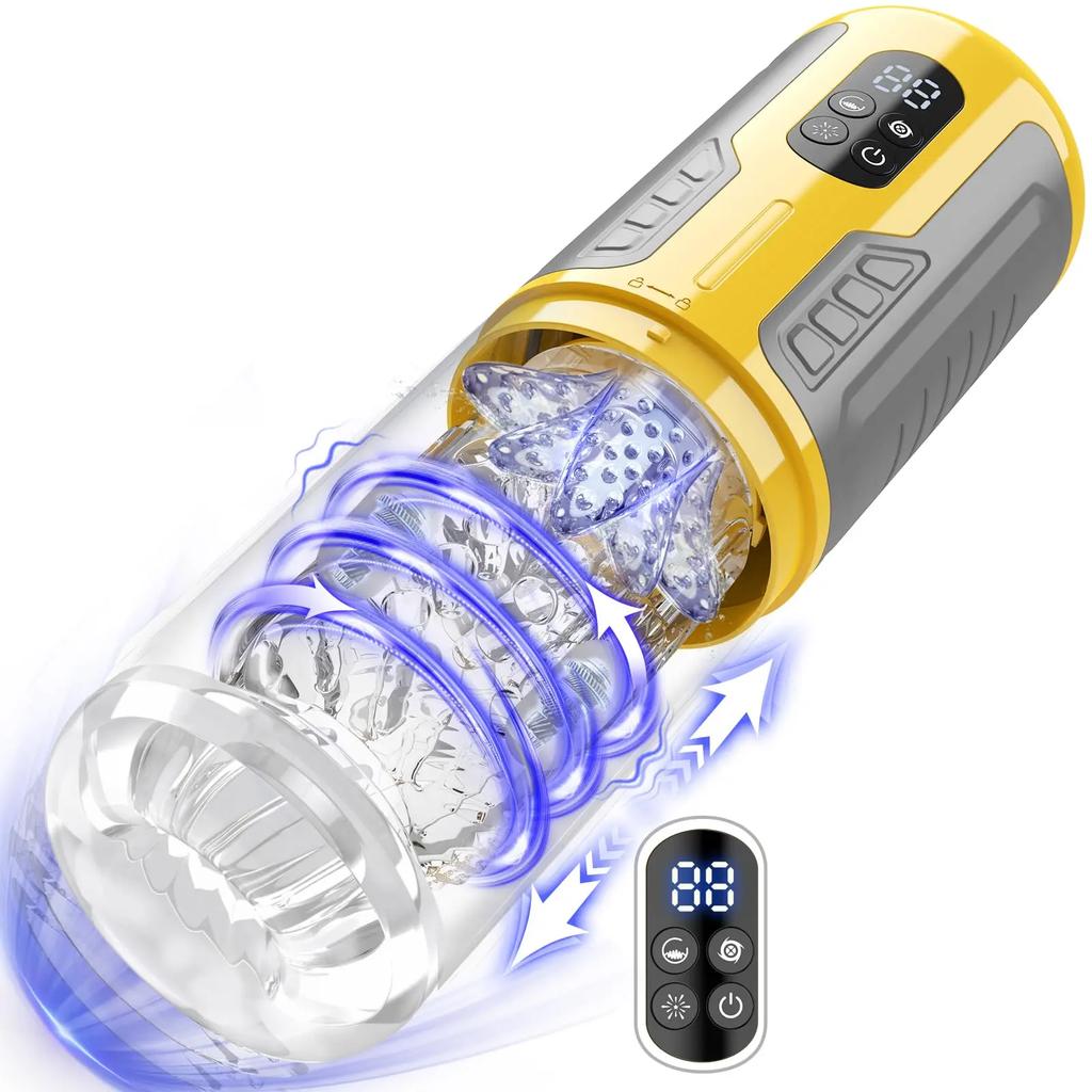 Automatic Male Masturbator 7 Thrusting Rotating Modes Mastubator Cup Electric Sucking Telescopic Cup Penis Stroker Men Sex Toy