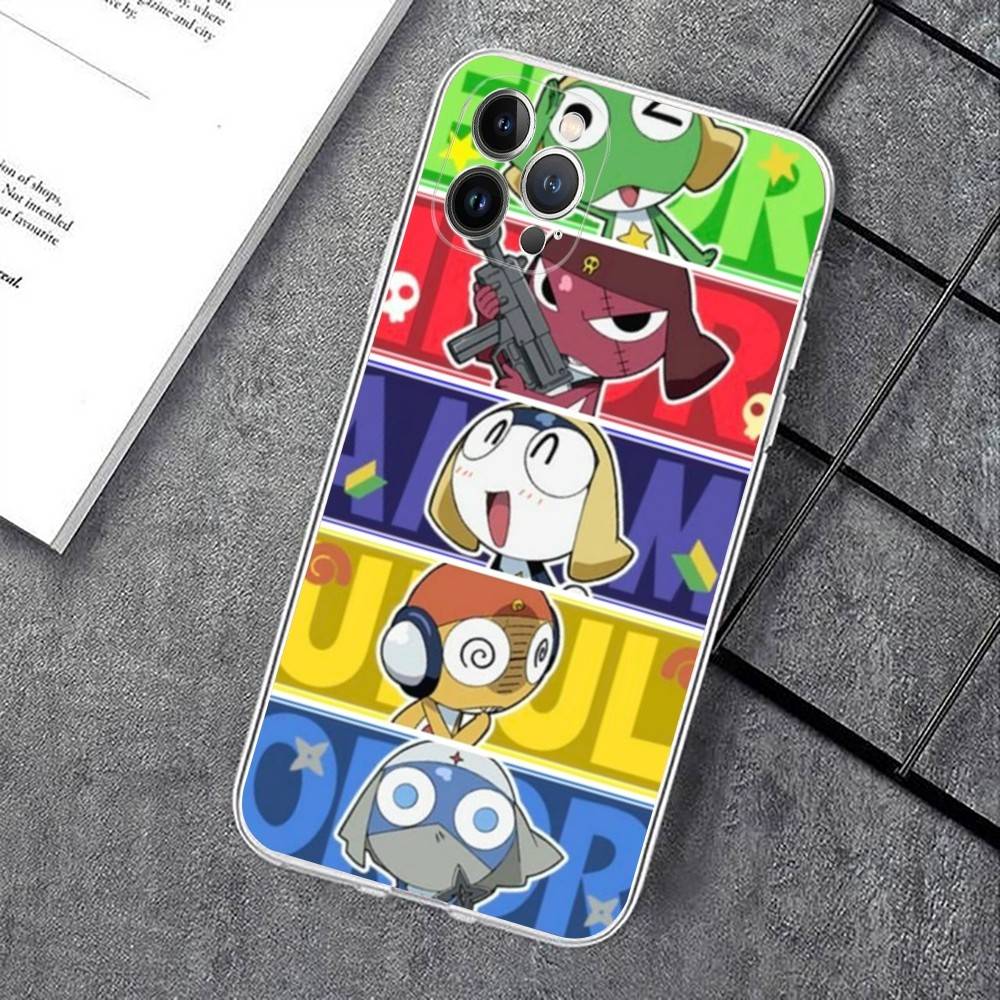 Keroro Frog Cool Gunsou Sergeant Phone Case For IPhone 17 16 15 14 13 12 11 Pro XS Max Plus Soft Silicone Cover