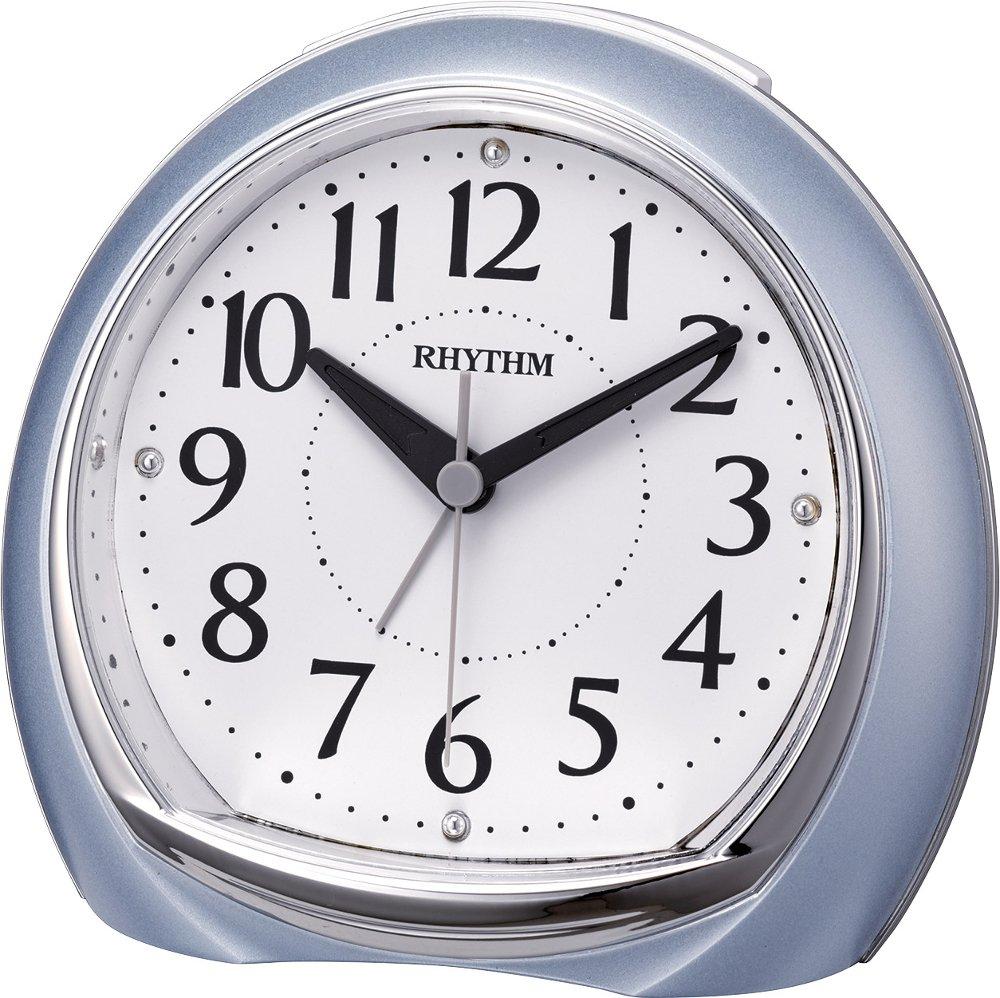 RHYTHM Refle R665 Alarm Clock, Analog, Continuous Second Hand, Light, Electronic Sound, Blue, 8RE665SR04