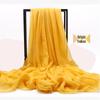 Foulard in Chiffon di Seta Monocolore Extra Lungo 3m x 2.3m: Protezione Solare e Sciarpa Asciugamano da Spiaggia da Viaggio