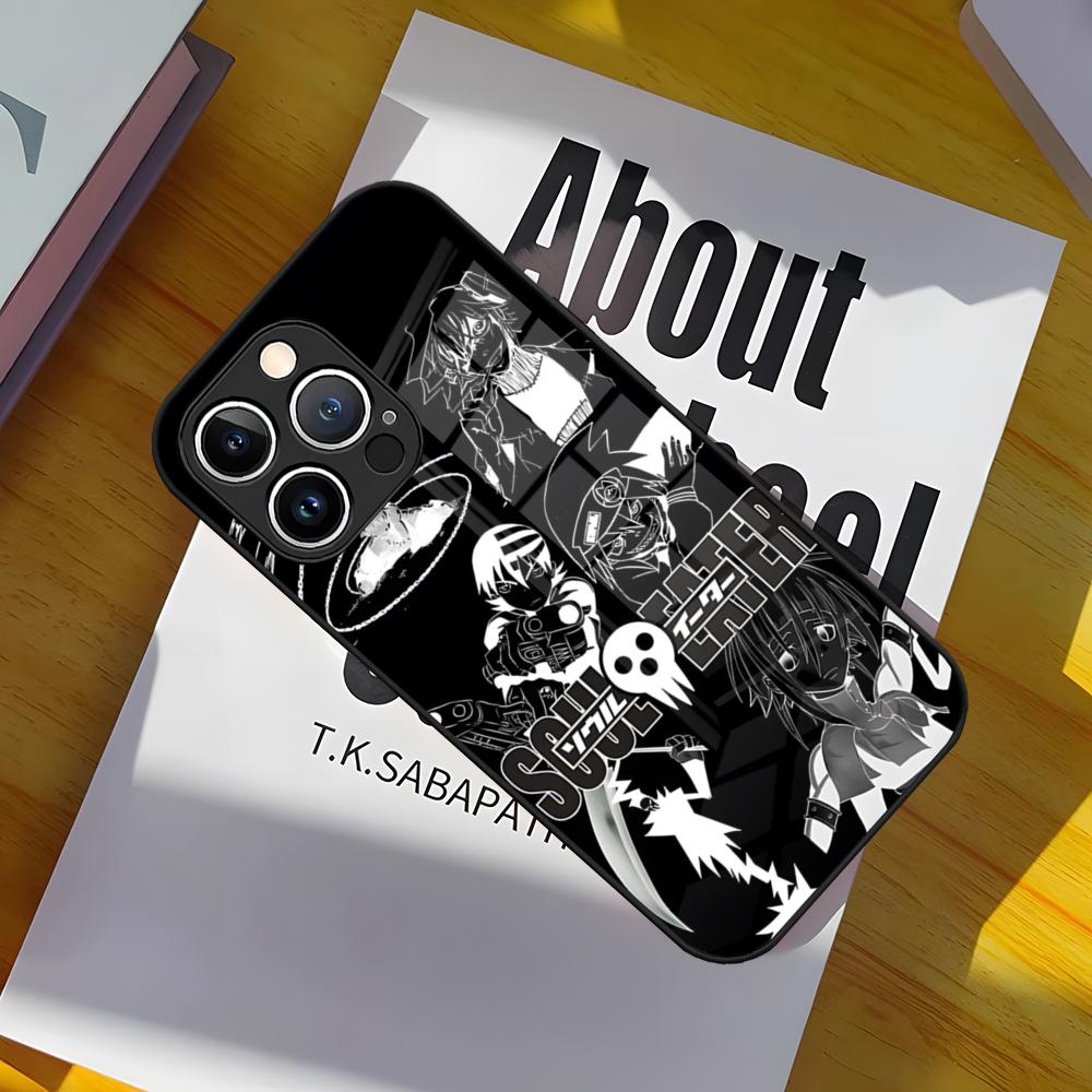 S-Soul Eater Phone Case Glass Cover For IPhone 17 15 Pro Max 14 Pro 16 12 11 13 Mini X XR XS 8 7 Plus SE
