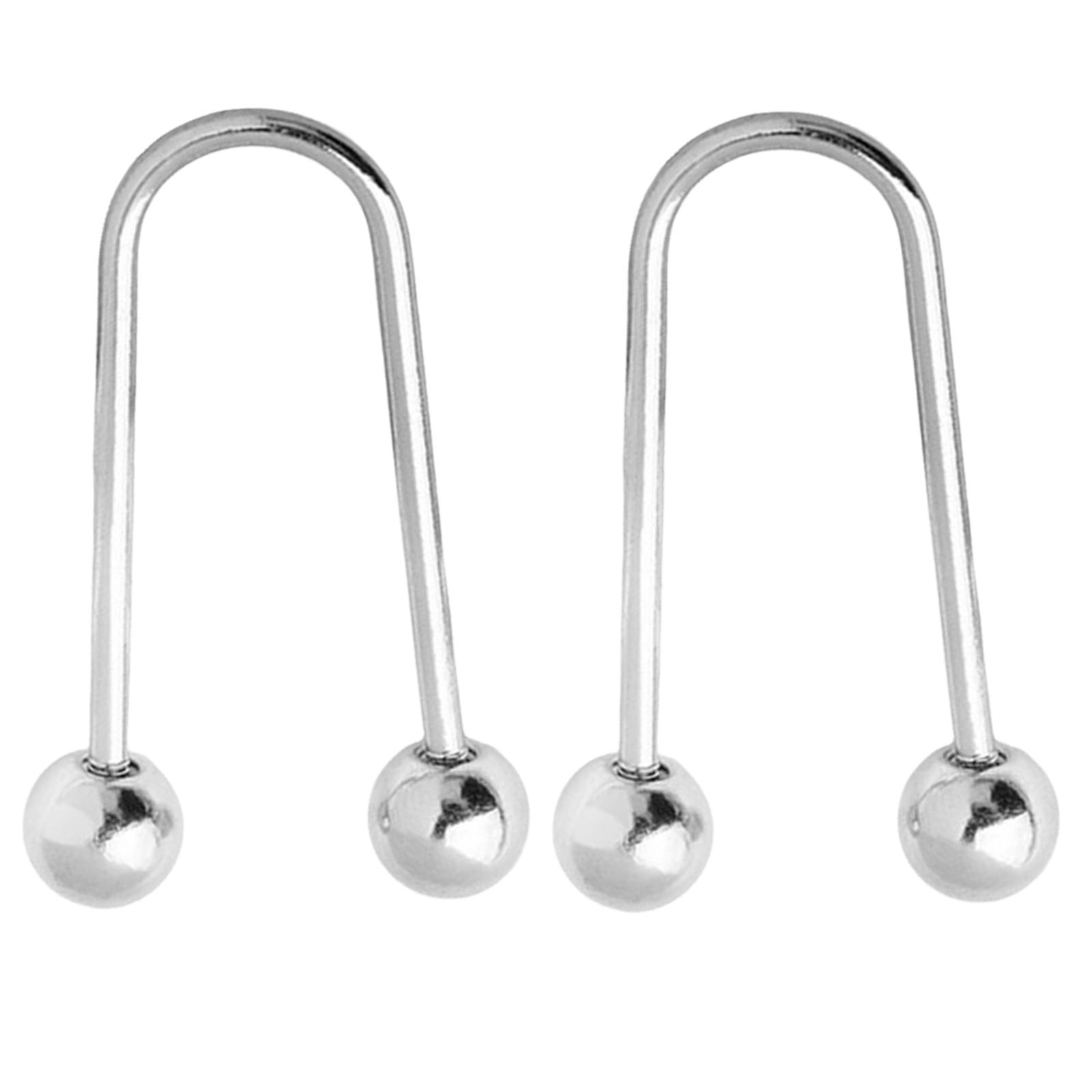 

Набор из 2 спиральных застежек U-образной формы, брошь с двойной головкой для надежной фиксации одежды, модный аксессуар для женщин против подглядывания S