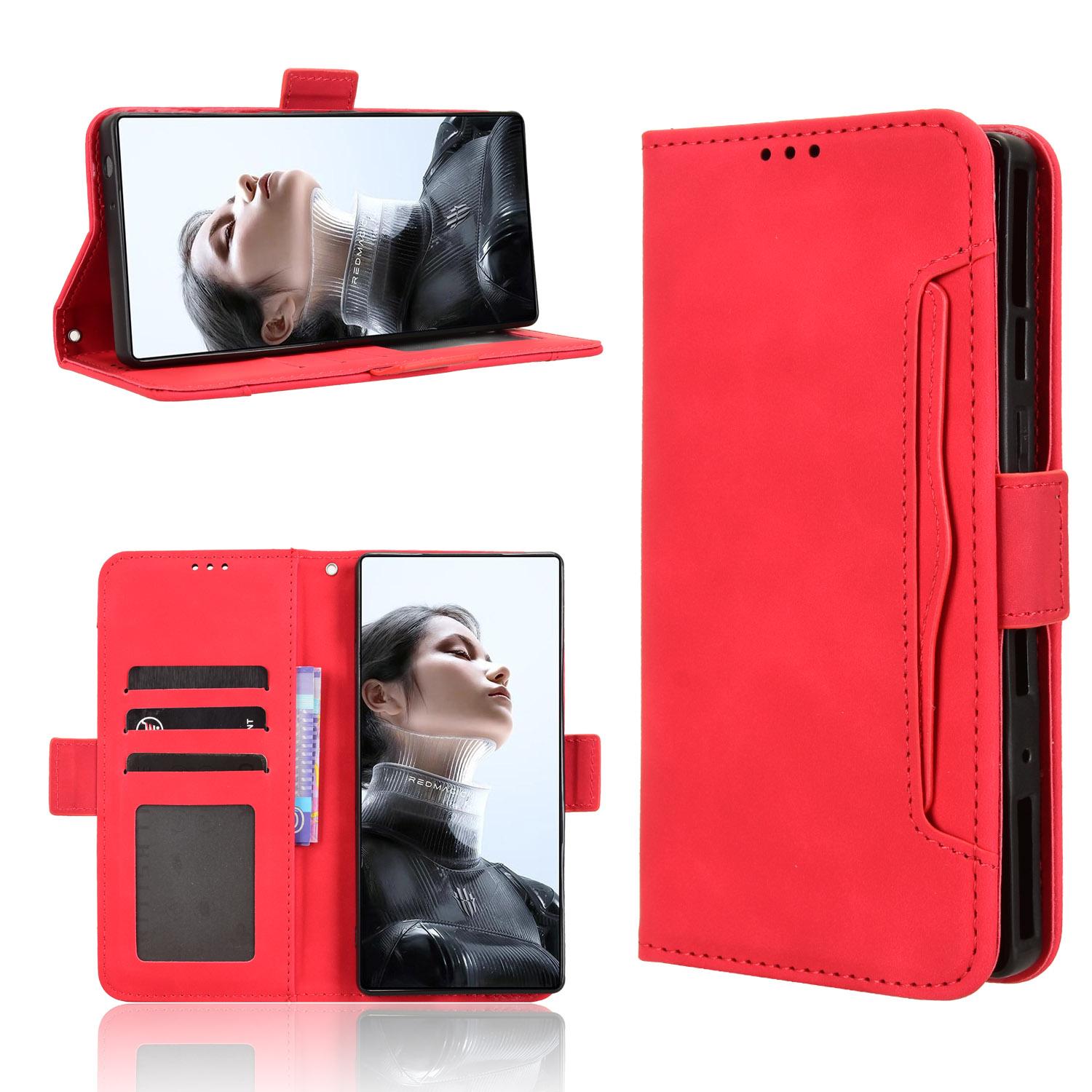 

Чохол-книжка для ZTE nubia RedMagic 11 Pro/Red Magic 11 Pro+ Plus з PU шкіри, захист всього корпусу [Блокування RFID], чохол-гаманець червоний