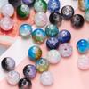 20/50 pièces 10mm Perles de Verre Craquelé Bicolores Espaceur Perle Libre pour Fabrication de Bracelets Colliers Bijoux DIY Accessoires Fournitures