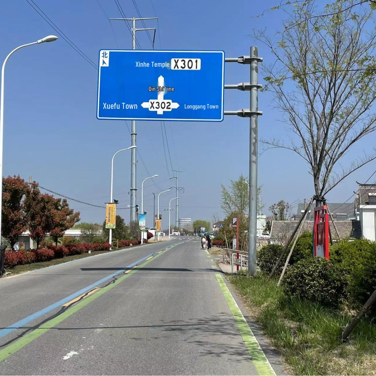 Custom Reflective Highway Double Cantilever F-Type Guide Post Traffic Sign