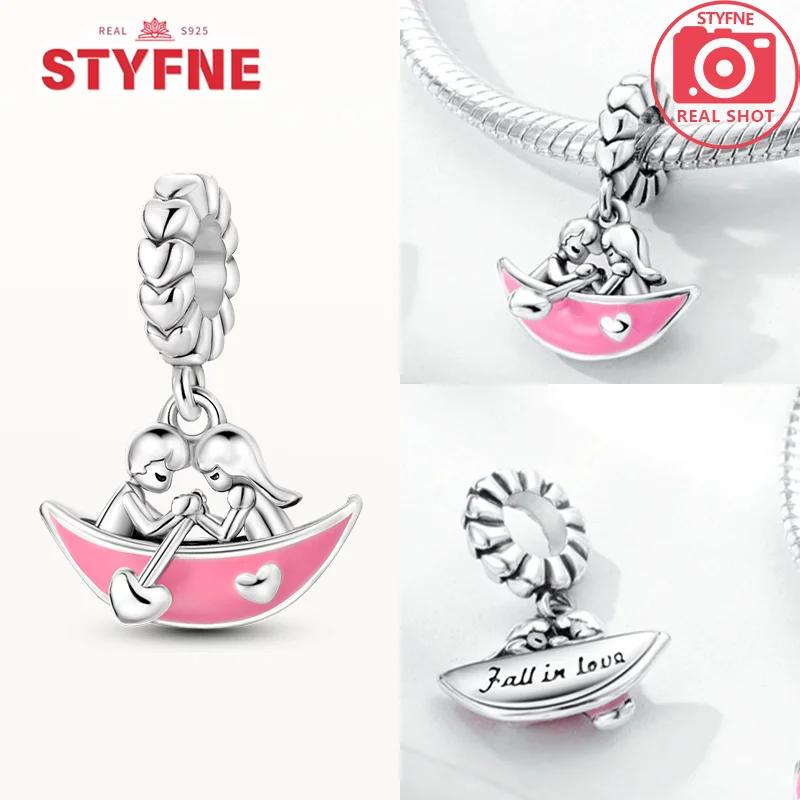 Exquisite Original Couple Love Boy&Girl Dangle Charms Heart Beads Copper Bracelet For Women Diy Jewelry Gift Charms Beads