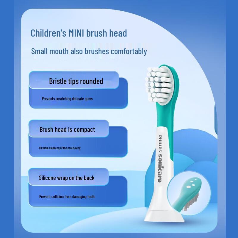Philips Kids' Bluetooth Electric Toothbrush with 2 Mini Brush Heads CN Plug (adapter Included)