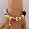 Cute Pokemon Gold Beaded Charm Bracelet Anime Jewelry Gift for Fans