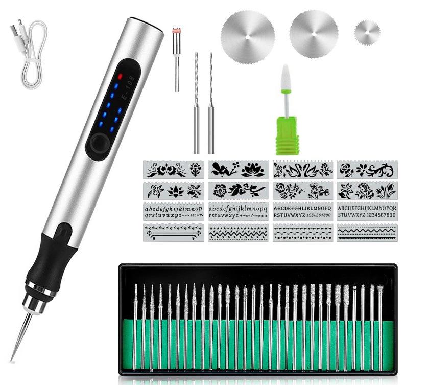 Rose Gold Mini Handheld Electric Engraving, Cutting, and Drilling Machine for Jade and Woodworking