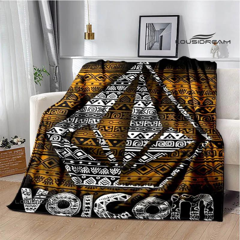 Coperte con logo V-VOLCOM stampato Flangia Coperta calda morbida e confortevole casa viaggio letto coperta coperte da picnic regalo di compleanno