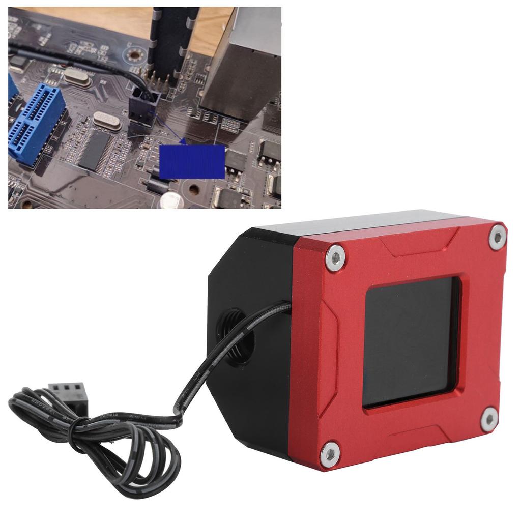 Flow Meter Water Cooling LCD Display Electric Detection Thermonmeter Monitoring LSJ POZN