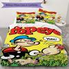 Popeye Pattern Bedding uilt Set uilt Cover Pillowcase Home Decoration Birthday Gift (1 * duvet cover + 2 * pillowcase without core)116