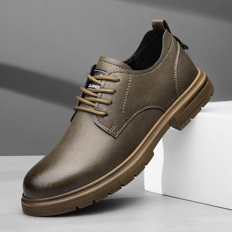 

Мужская кожаная обувь Повседневная обувь для отдыха на природе Туфли 43 хаки