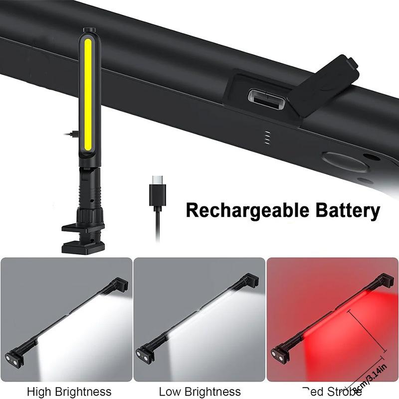 Super Bright Work Light for Mechanic 4400mAh Rechargeable Underhood Work Light Bar with Hooks LED Work Light for Emergency
