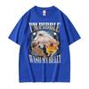 Im Pibble Wash My Belly Grappige Franse Bulldog Meme T-shirts Unisex Damesmode Schattig Retro T-shirt Katoen Casual Oversized T-shirt