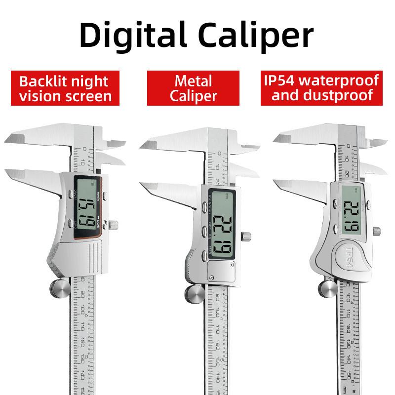 Electronic Ruler Portable Digital Pachometer New Professional Metal Vernier Caliber Woodworking Measuring Tools