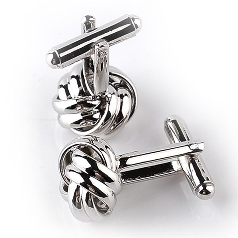 1Pair Men'S Suits Shirt Knot Twisted Cufflinks Wedding Business Cuff Links Gift