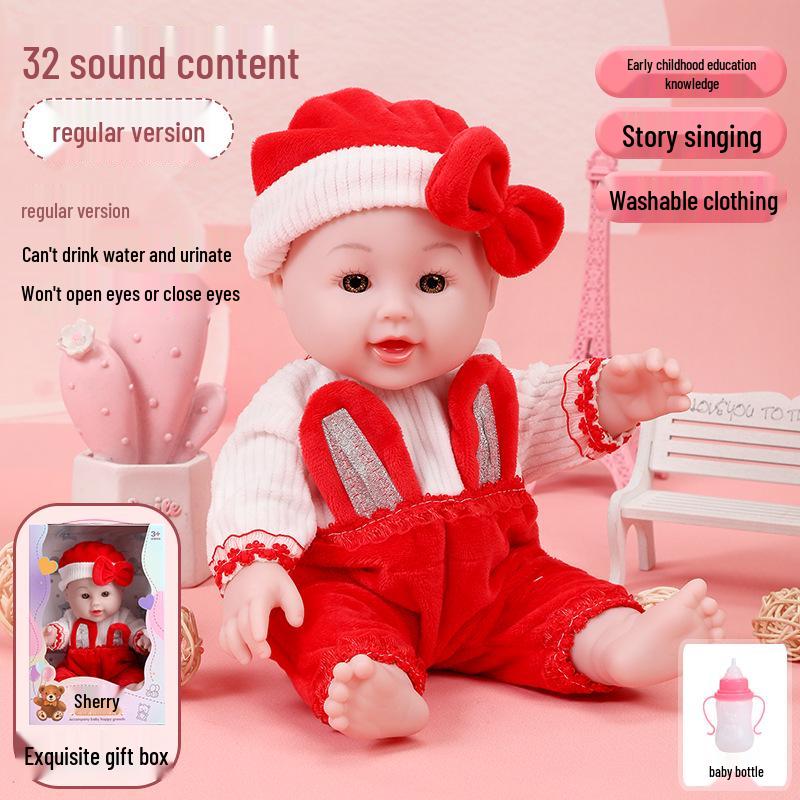 

Кукла-компаньон для сна Tongle Soothing - мягкая гелевая игрушка для маленьких девочек 30cm; Soft Gel + Washable Doll