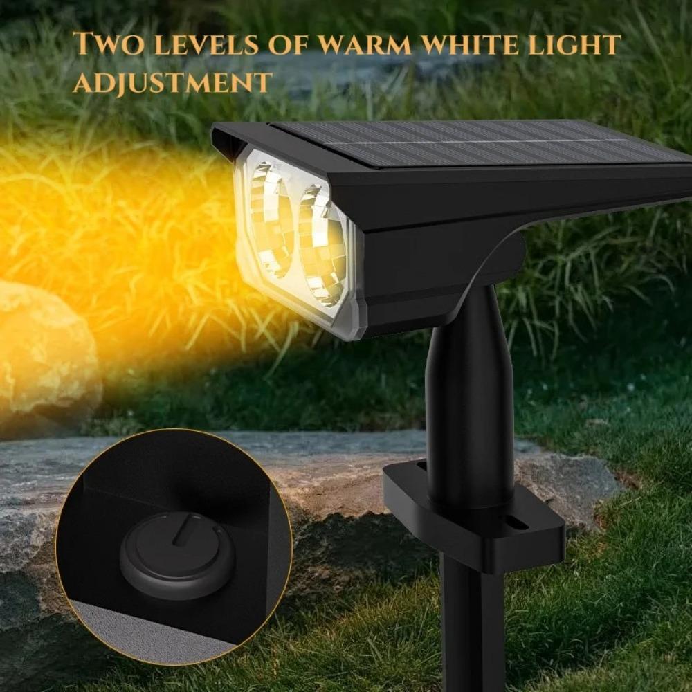 Reflektory solarne zewnętrzne, LEDowe reflektory krajobrazowe ogrodowe zasilane energią słoneczną IP65 do ogrodów, podwórek, drzew, dziedzińców, balkonów