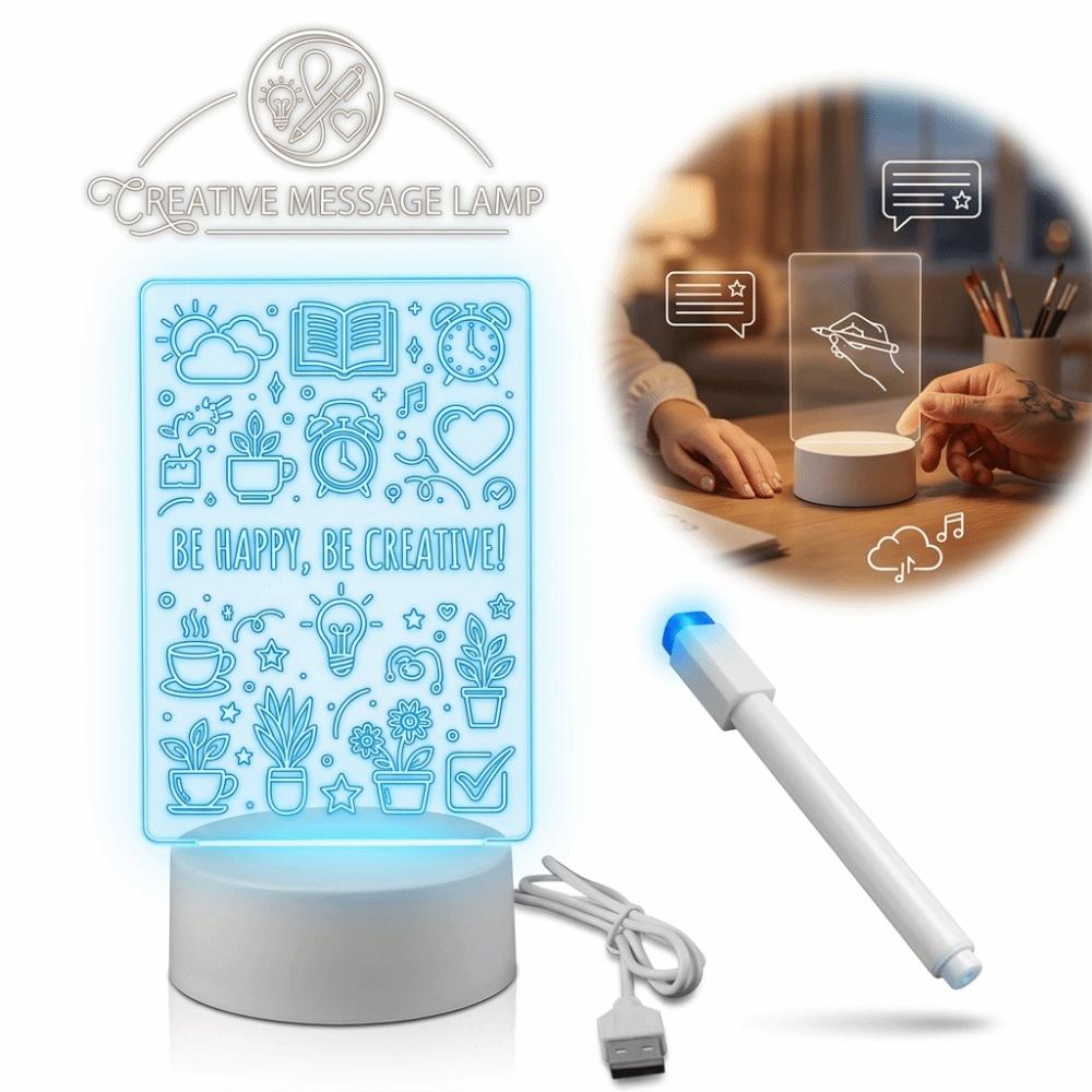 USB Powered LED Desk Lamp 3D Glow Effect Bedside Night Light  Bedside Lighting
