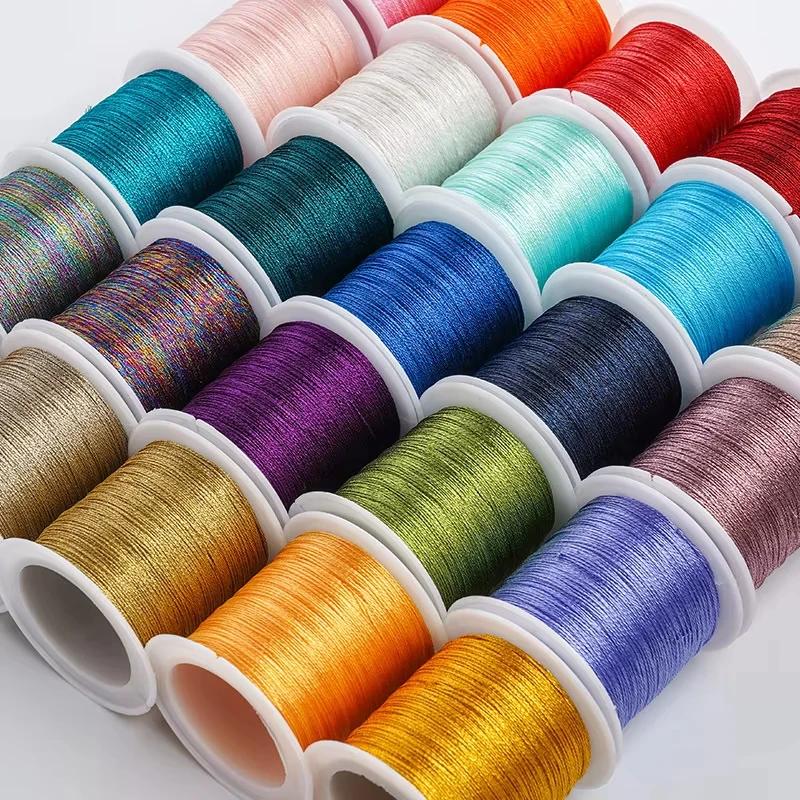 1Pc 0.2-0.8mm Multi-Color Braided Thread Macrame Cord String for DIY Bracelet Necklace Tassels Beading Craft Rope