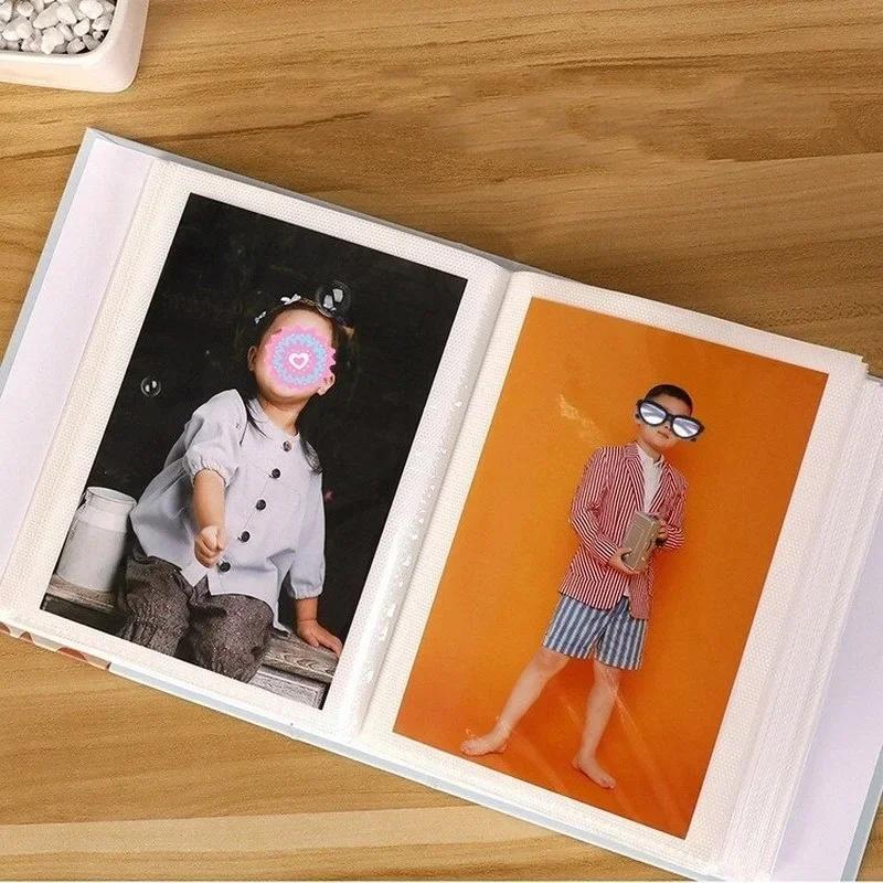 Photo Album Insert Type 4D Large 6 Inch 100 Plastic Children's Photo Hot Stamping Picture Album Accessories Autograph Book