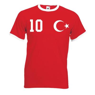 T-Shirt da Uomo Youth Designz Turchia con NOME + NUMERO DESIDERATO Maglia Coppa Europea Türkiye