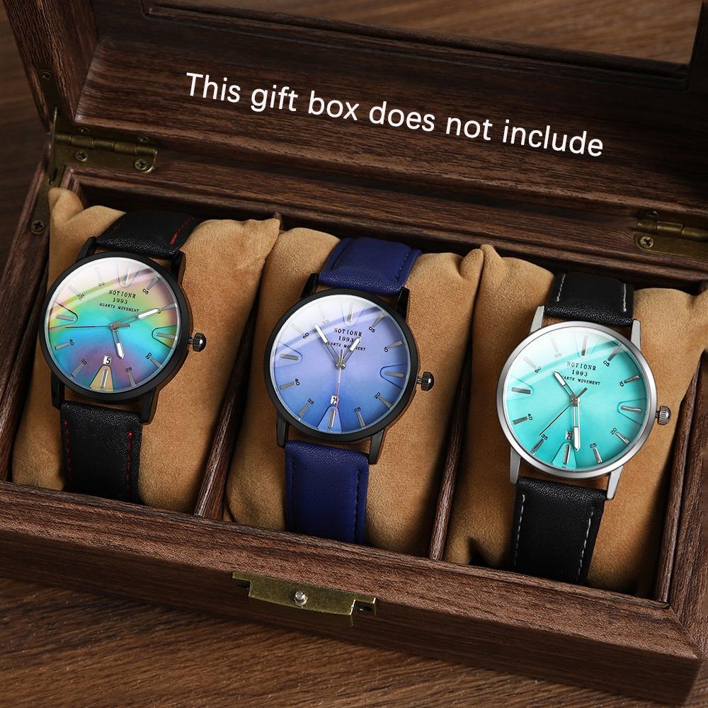 Notionr Watch 3-Piece Men S Watch Business Belt Watch Quartz Watch Versatile Watch