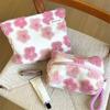 Cute Sweet Plush Makeup Bag Large Capacity Soft Storage Bag Large Clutch Portable Travel Cosmetic Toiletry Bags For Girls Gift