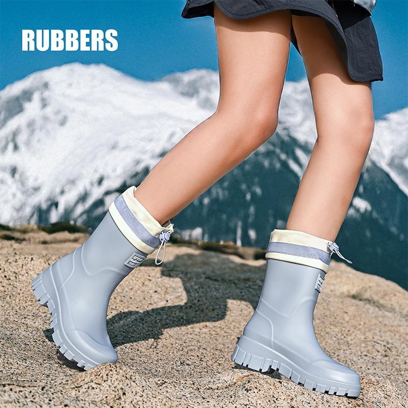 Rain shoes women's new bundle rain shoes high tube waterproof and non-slip water shoes are not tired, universal waterproof shoes in all seasons