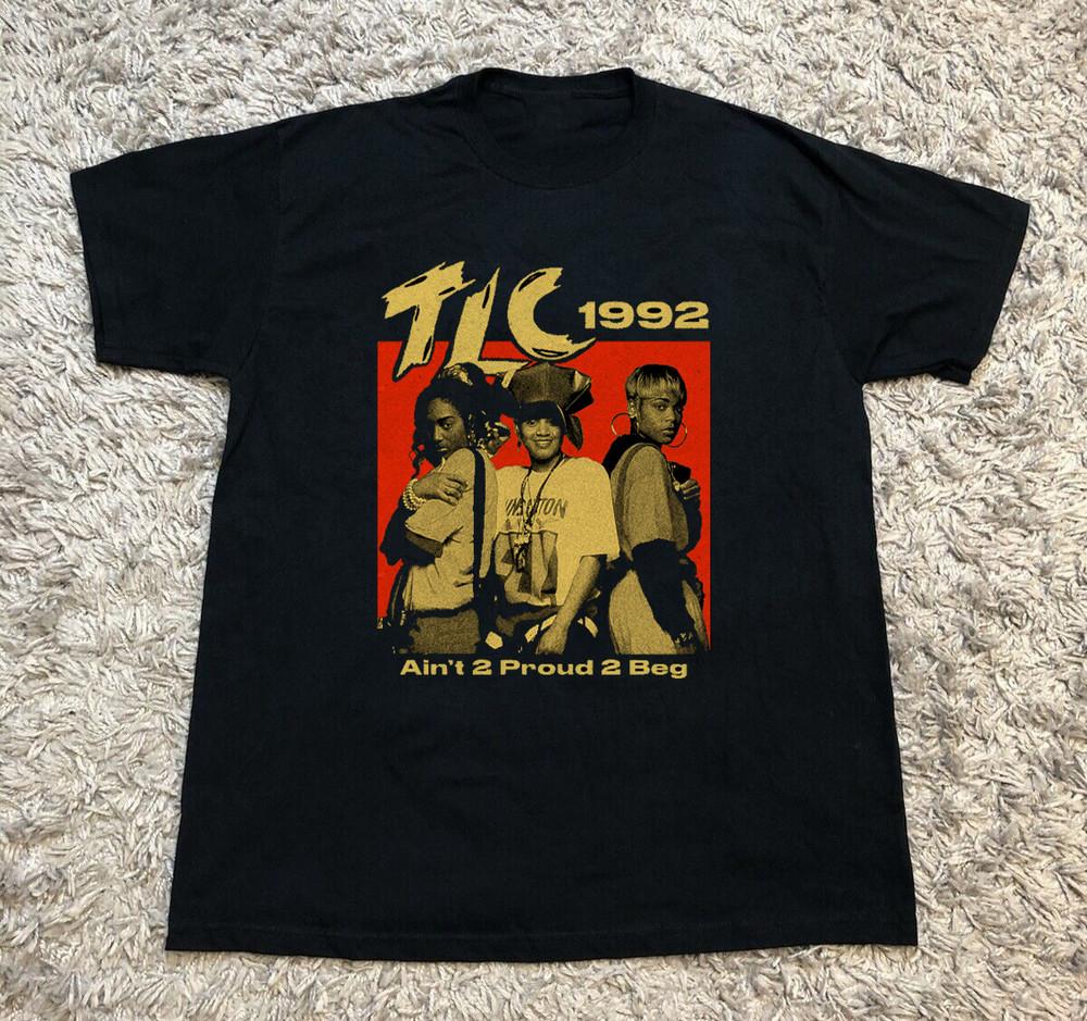 TLC Band Black Cotton All size S-5XL T-Shirt RARE! HN129 Unisex T-Shirt S