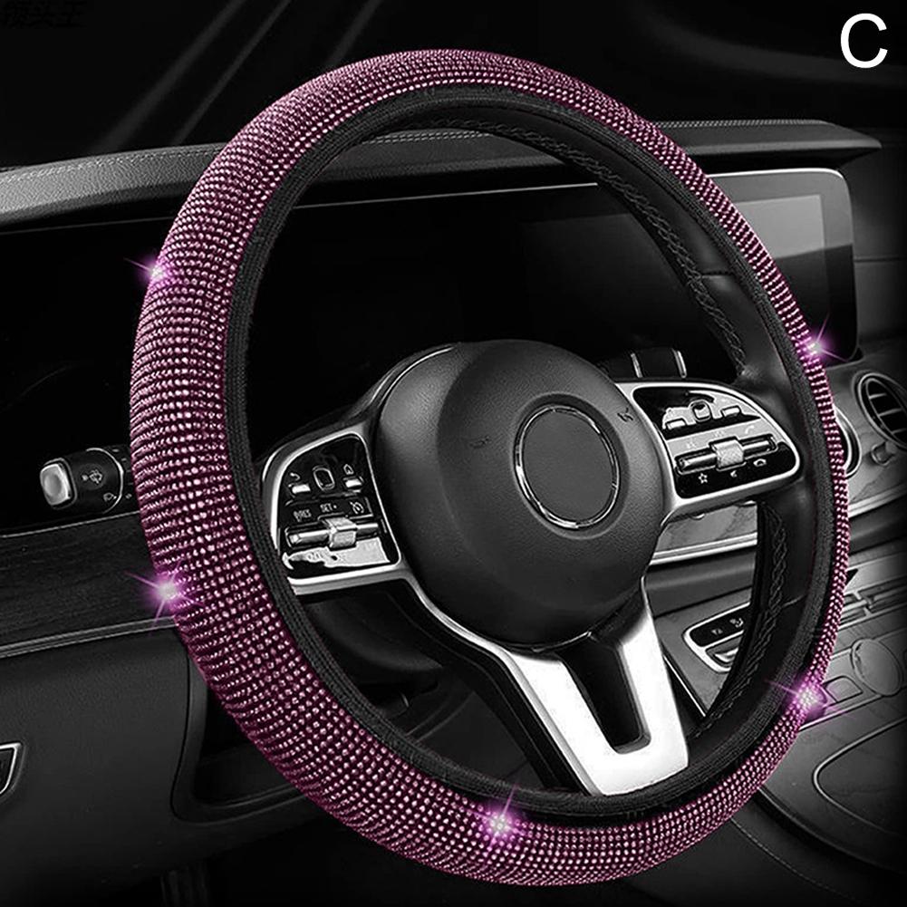 Universal Bling Diamond Strass Crystal Car Cover Volan Piele PU Accesorii Auto Car Styling