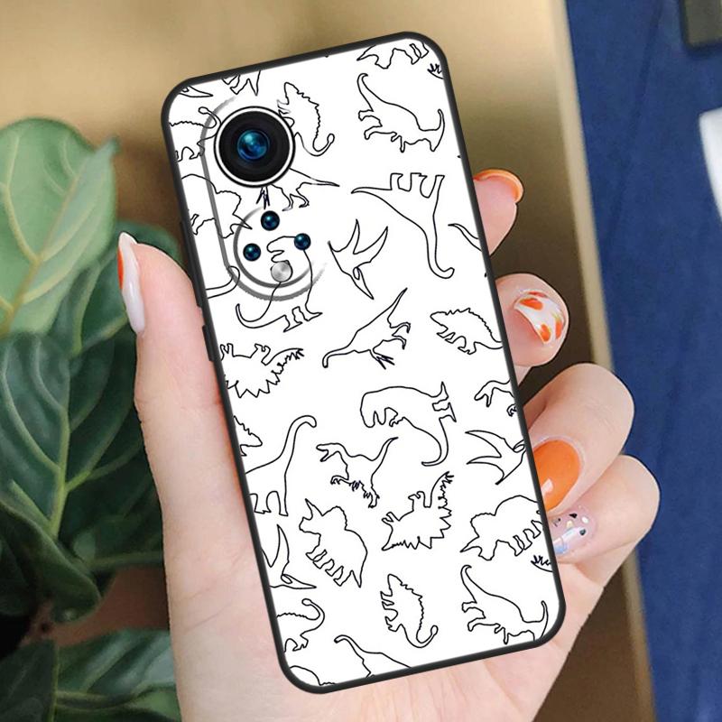 Cute Dino Case For Honor 200 Pro X9b X9a X8b X8a X8 X9 X9c 50 70 90 Lite Honor Magic 5 6 7 Pro Cover
