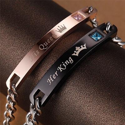 Braccialetti Coppia Acciaio Inossidabile Braccialetti Coordinati Lui e Lei Unici