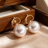 Eye-catching Earrings 1 Pair Faux Pearl Dangle for Women Gold