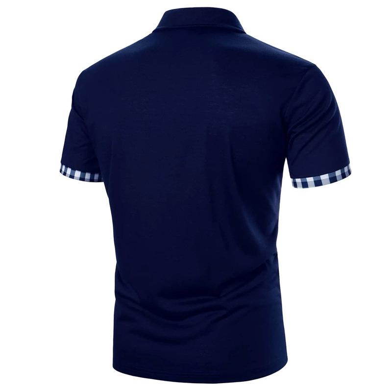 Men's summer checked polo shirt: a versatile, casual top with a pocket