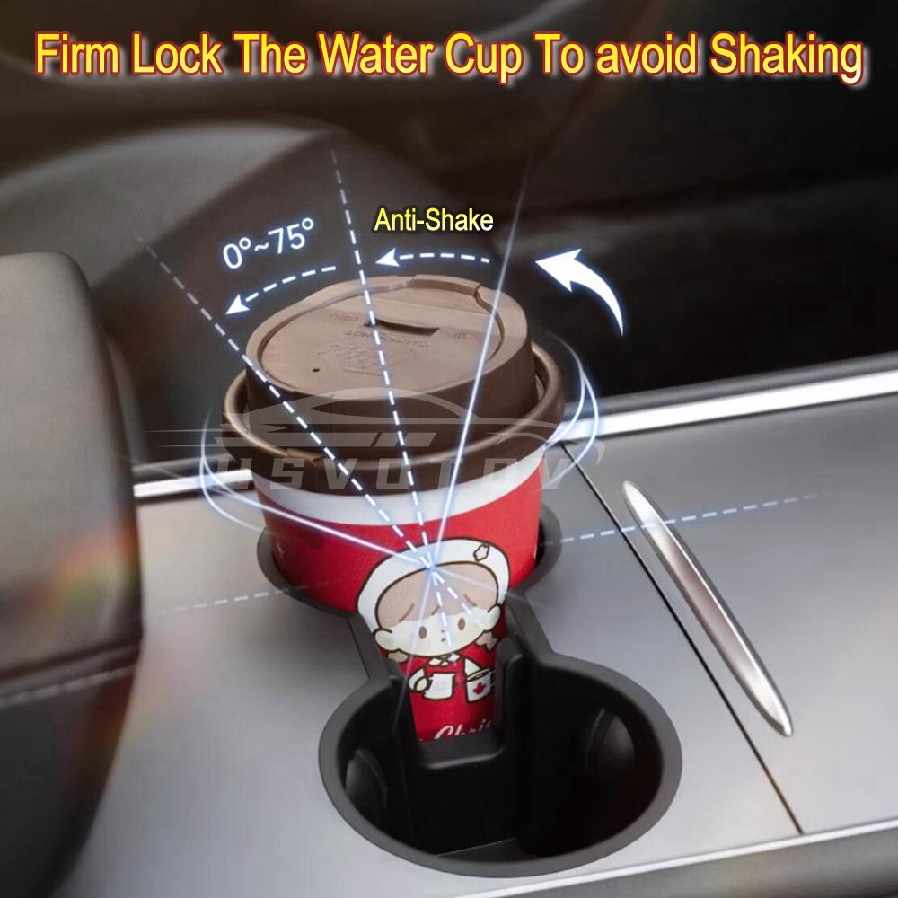 Cup Holder for Tesla Model 3 Y Highland Center Console Storage Box Armrest Organiser Non-slip Insert Phone Holder Accessories