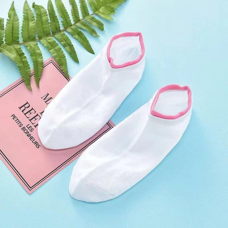 Female Short-tube Colorful Summer Low-cut Simple Thin White Socks and Boat Socks Casual Home
