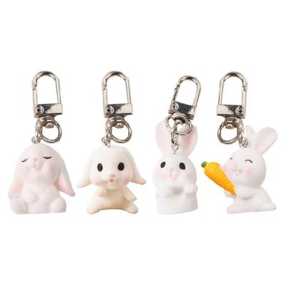 Bunnies Keychain Rabbit Key Rings Keychain Backpack Charm Bag Pendants Women Men