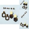 Elegant Leopard Print Acrylic Star Earrings Set For Women Perfect Birthday Gift