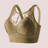 Women Bra Adjustable Shoulder Strap Hollow Out Floral Pattern Lace Anti-exposure Maximum Comfort