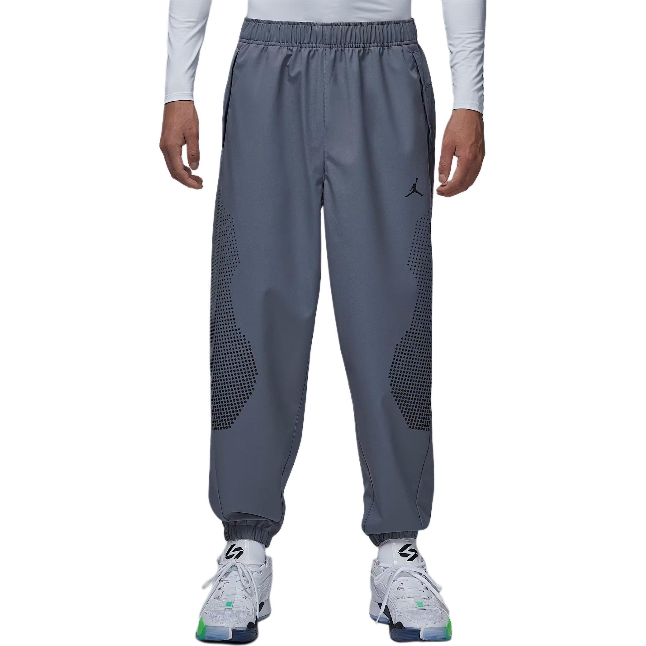 

Jordan Sport Jam Легкие тканые простые спортивные брюки средней посадки для мужчин Светло-угольно-серый-черный HF9891-075 3XL