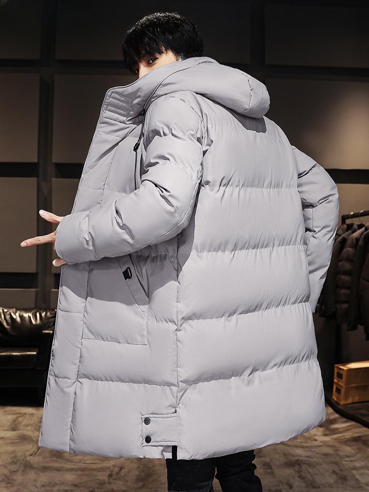 Men's Winter Hooded Mid-Length Plus Size Warm Coat